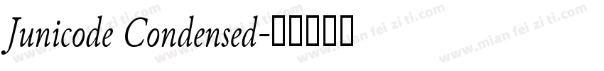 Junicode Condensed字体转换